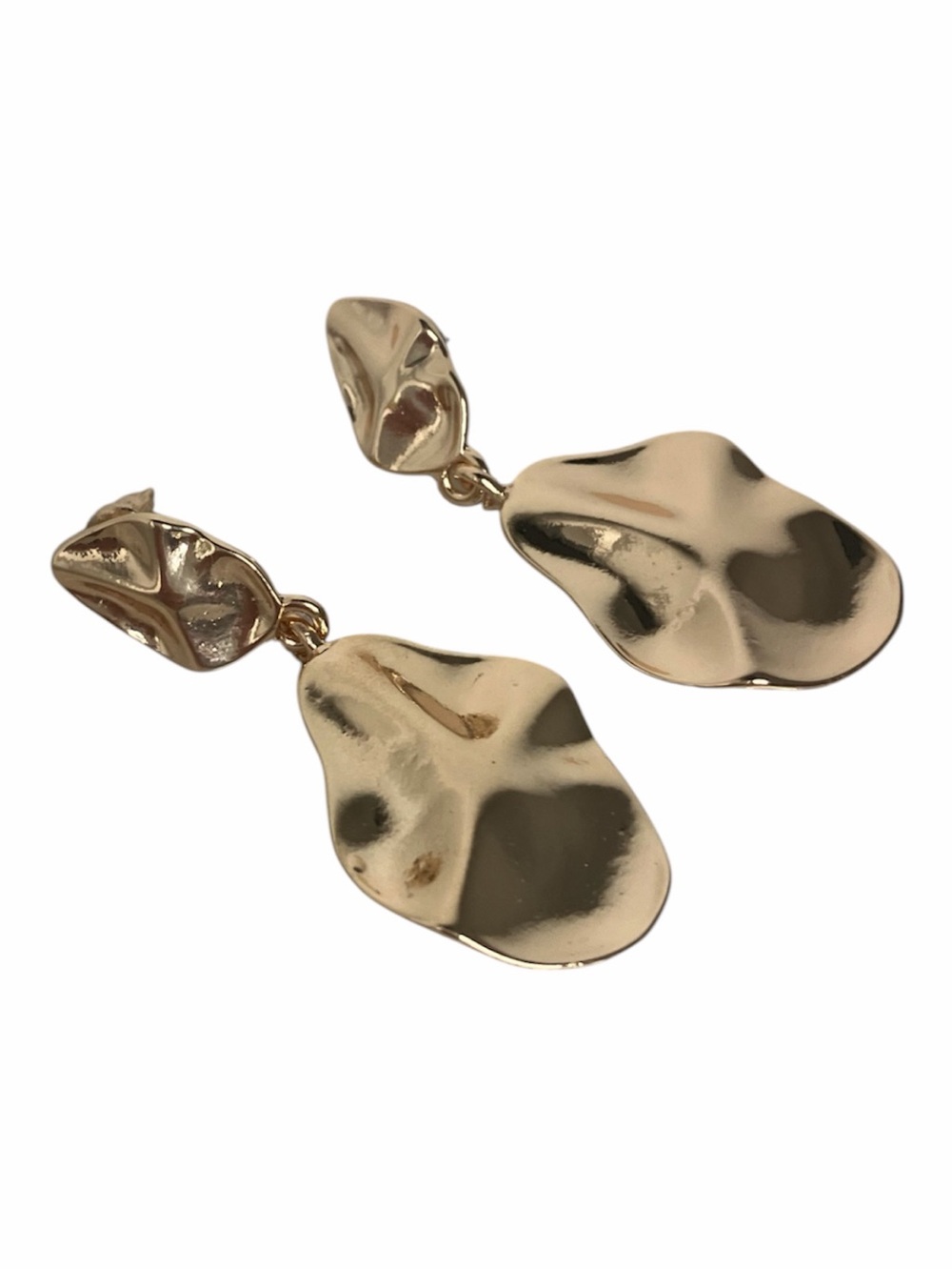 Hammered Teardrop Dangle Earrings |Lightweight Statement Earrings